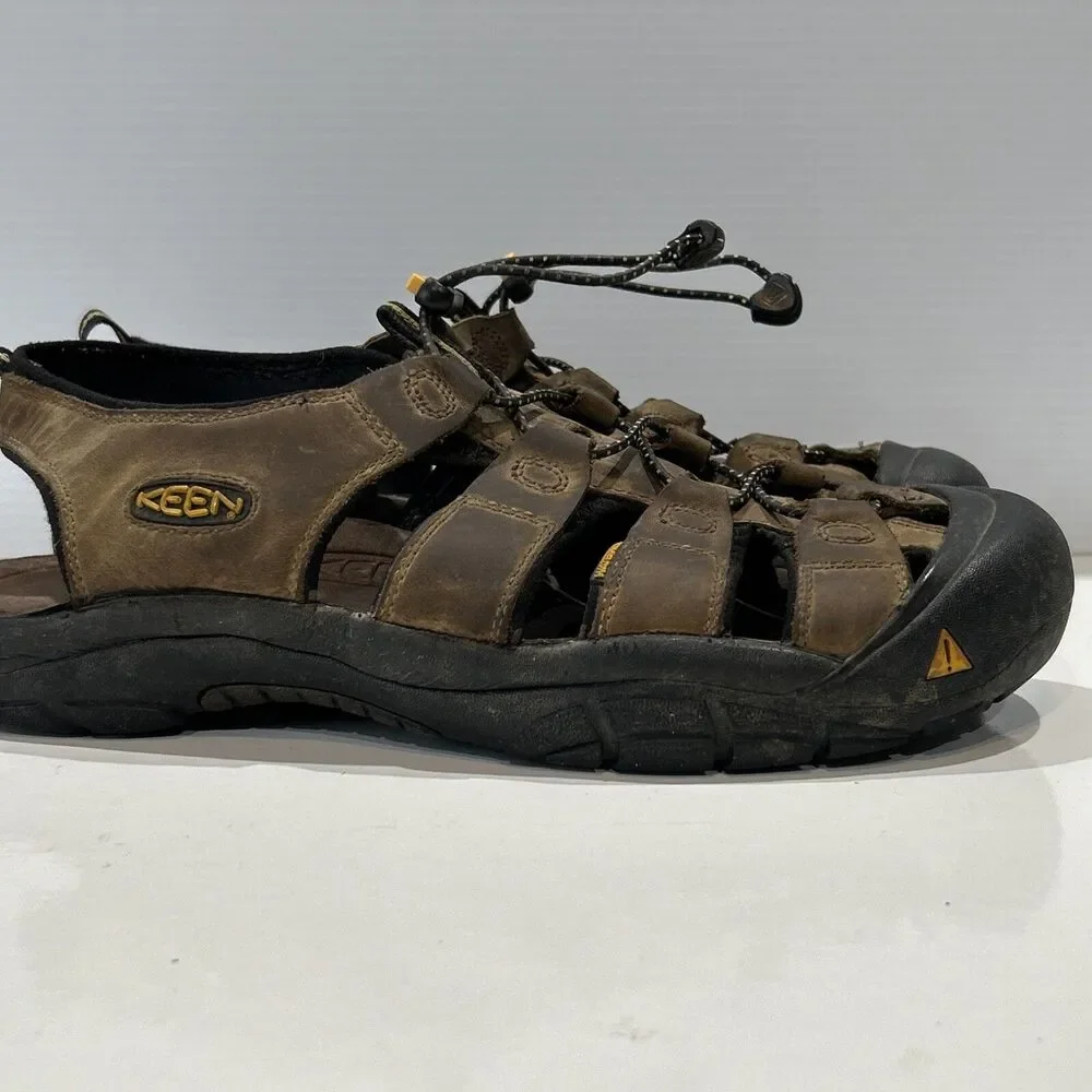 Keen Newport Waterproof Sandals Shoes Mens Size 13 US 47 EU Brown Leather Hiking